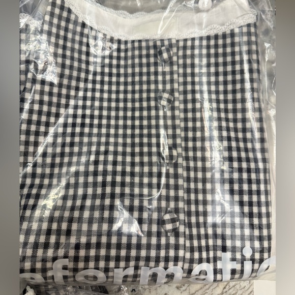 Reformation Amela Linen Top Remy Check - Picture 12 of 12